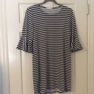 Chris & Carol gray striped dress